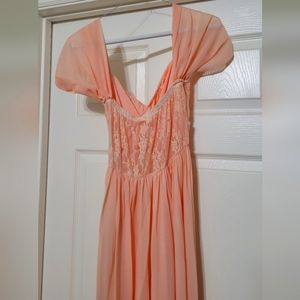 Peach long dress
